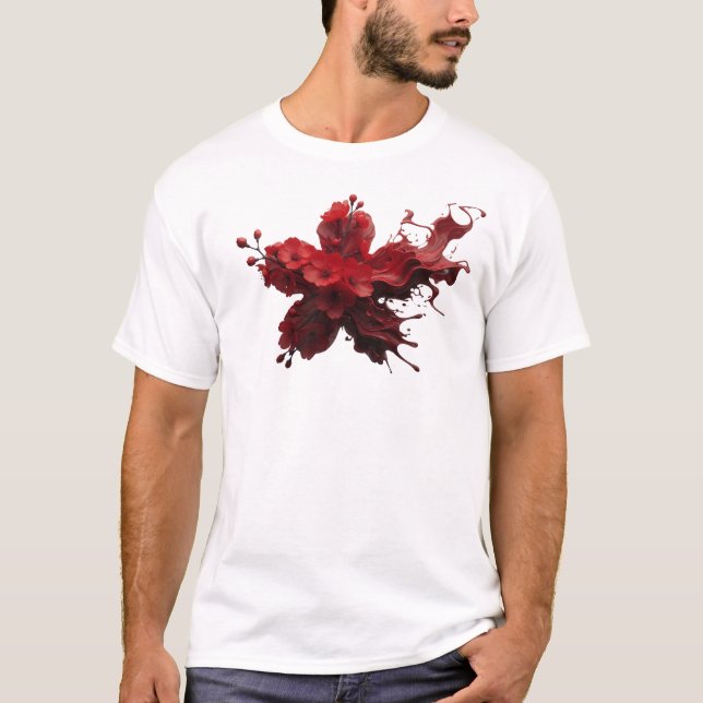 DISEÑO DE CAMISA PERSONALIZADO FLOR ABSTRACTA 35 (Anverso)