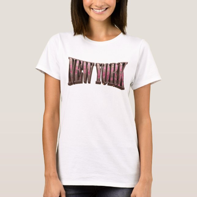 Diseño de camisa roja fresca de NEW YORK (Anverso)