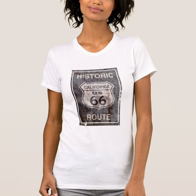 Diseño de camiseta 66 de la ruta histórica estadou (Anverso)