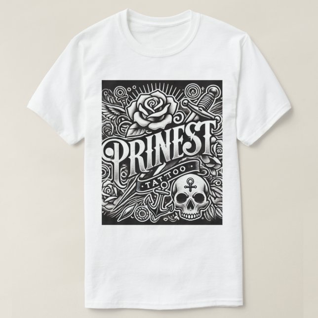 Diseño de camiseta artística del arte del tatuaje  (Diseño del anverso)