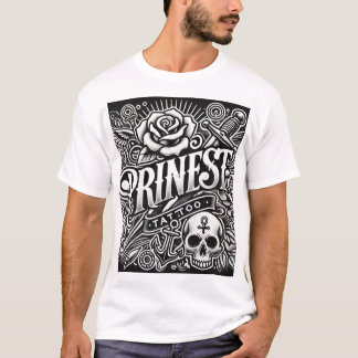 Diseño de camiseta artística del arte del tatuaje 