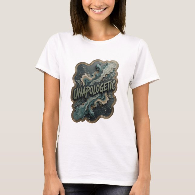 Diseño de camiseta Artística Plateada SIN DISCULPA (Anverso)