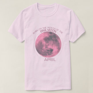Diseño de camiseta Birth Moon |Abril |Luna Rosa