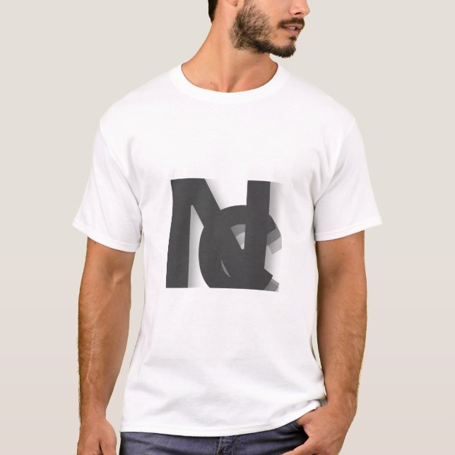 Diseño de camiseta blanca de tipo negro. (Anverso)