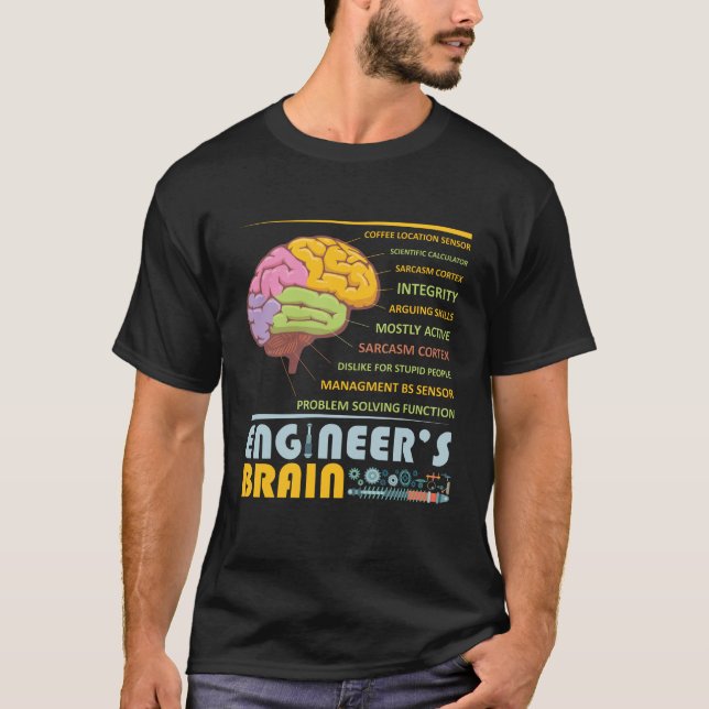  Diseño de camiseta cerebral del ingeniero Guay (Anverso)