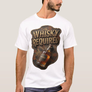 Diseño de camiseta Chic Gold WHISKY REQUERIDO