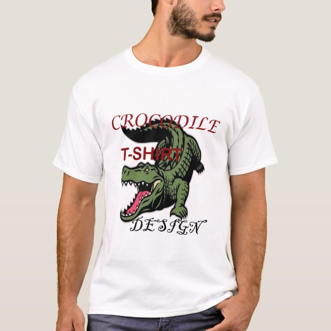 Diseño de camiseta cocodrilo (Anverso)