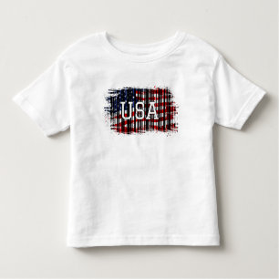 Diseño de camiseta con bandera de los Estados Unid