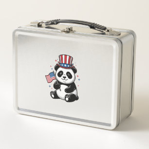Diseño de camiseta con bandera de panda patriótico