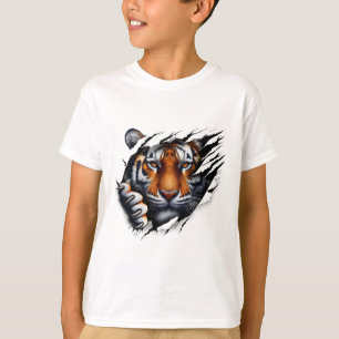 Diseño de camiseta con cara de tigre Retro Spirit
