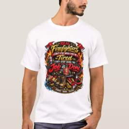 Diseño de camiseta con cita divertida de bombero
