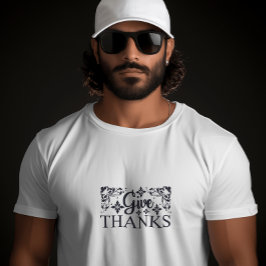 Diseño de camiseta con desbordamiento de gratitud