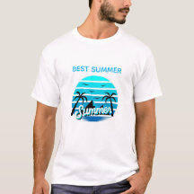 Diseño de camiseta con estética retro de verano