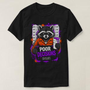 Diseño de camiseta con foto policial de mapache po