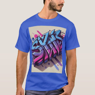 Diseño de camiseta con goteo 3D para graffiti urba