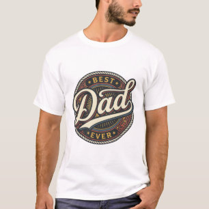 Diseño de camiseta con insignia vintage del mejor