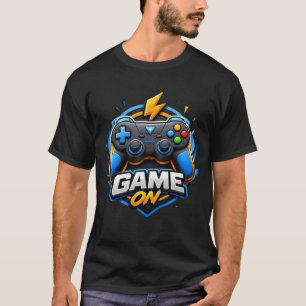 Diseño de camiseta con logo de controlador de jueg
