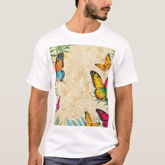 Diseño de camiseta con mariposa en la brisa de ver
