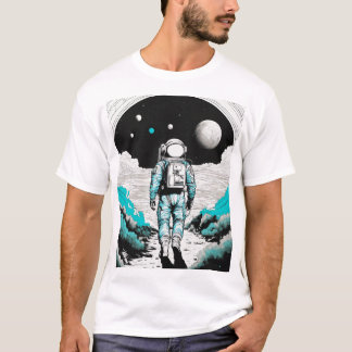 Diseño de camiseta con salto de gravedad del astro