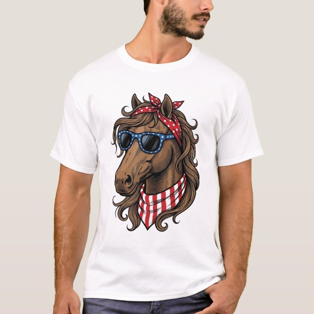 Diseño de camiseta con vector de cabeza de caballo (Anverso)