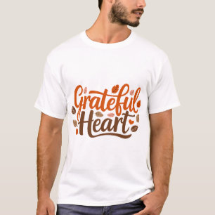 diseño de camiseta corazón agradecido