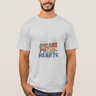 diseño de camiseta corazones orgullosos de Estados