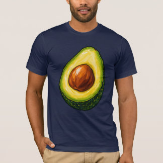 Diseño de camiseta de aguacate audaz y pictórico