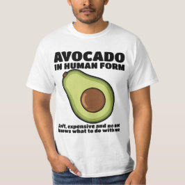 Diseño de camiseta de aguacate humano