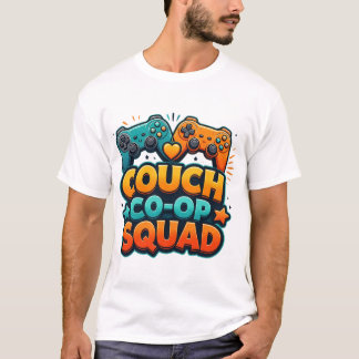 Diseño de camiseta de amigos de Couch Co-op Squad