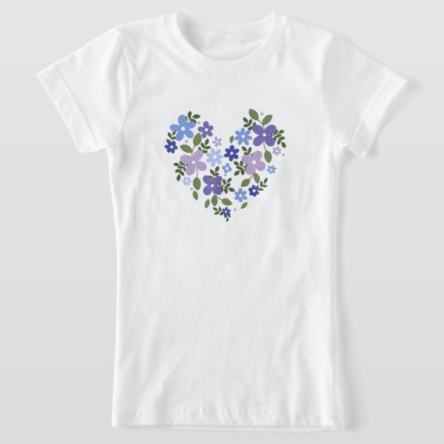 diseño de camiseta de amor de flores (Distribución)