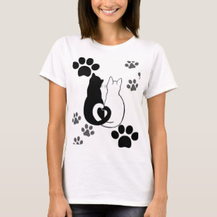 Diseño de camiseta de amor para gato