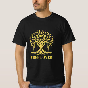 Diseño de camiseta de árbol abstracto con sol