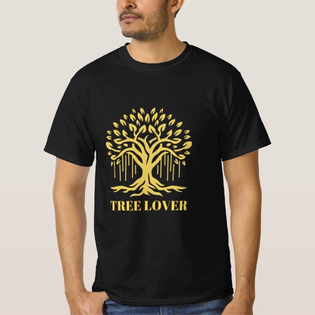 Diseño de camiseta de árbol abstracto con sol (Anverso)