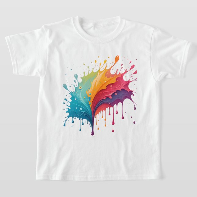 Diseño de camiseta de arte abstracto con salpicadu (Distribución)