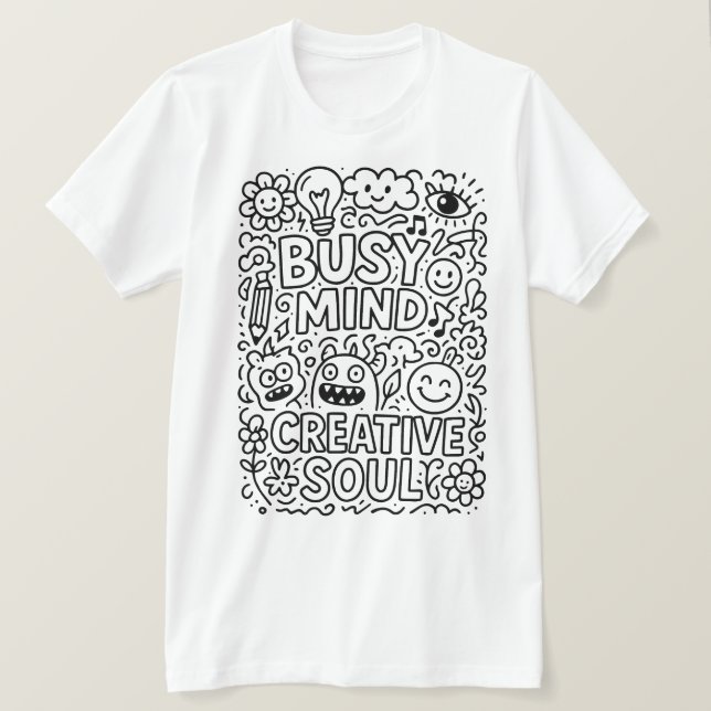 Diseño de camiseta de arte creativo Doodle (Anverso del diseño)