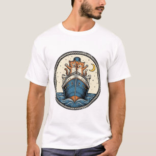 Diseño de camiseta de arte de gatos vintage en bar