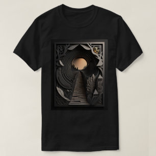 Diseño de camiseta de arte en papel 3D