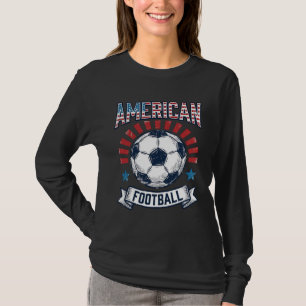 Diseño de camiseta de balón de fútbol vintage de f