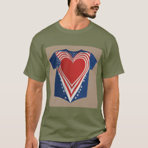 Diseño de camiseta de bandera patriótica: Mano sob