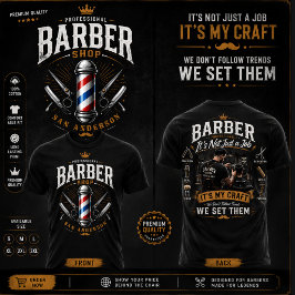 Diseño de camiseta de Barbería Profesional