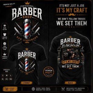 Diseño de camiseta de Barbería Profesional