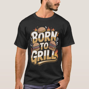 Diseño de camiseta de BBQ para amantes de las hamb