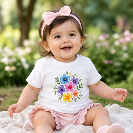 Diseño de camiseta de bebé floral lindo | Flor de 