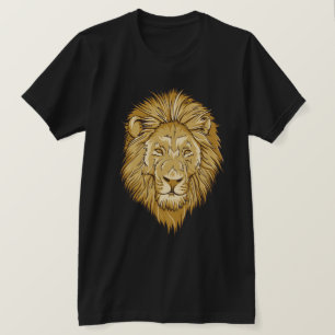 Diseño de camiseta de cabeza de león