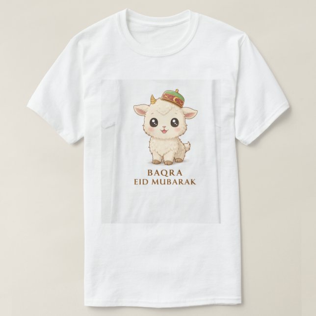 Diseño de camiseta de cabra Baqra Eid Mubarak (Diseño del anverso)