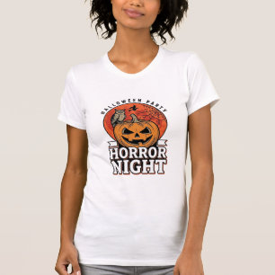 Diseño de camiseta de calabaza de noche de terror