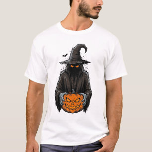 Diseño de camiseta de calabaza espantapájaros de H