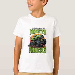 Diseño de camiseta de camión monstruo verde