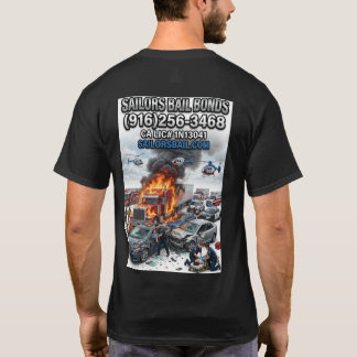 Diseño de camiseta de choque en autopista
