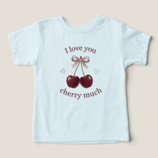 Diseño de camiseta de cita de amor de cereza